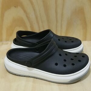 CROCS Crocband Full Force Clogs - Black/White Mens sz 8,Wmn's sz 10